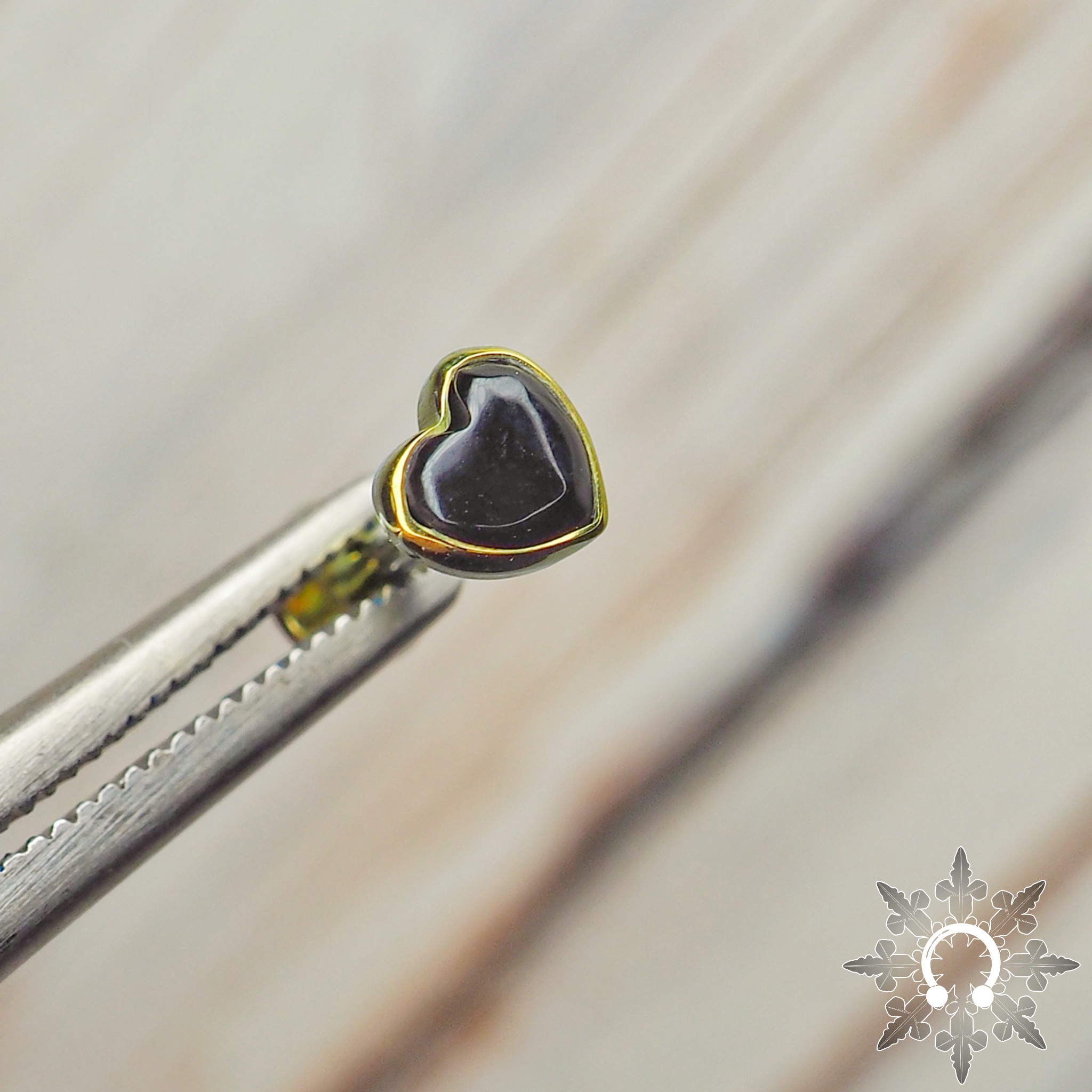 Topo Coração Ónix